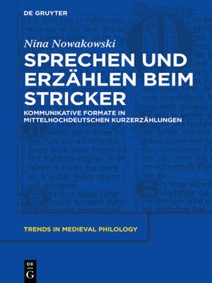 cover image of Sprechen und Erzählen beim Stricker